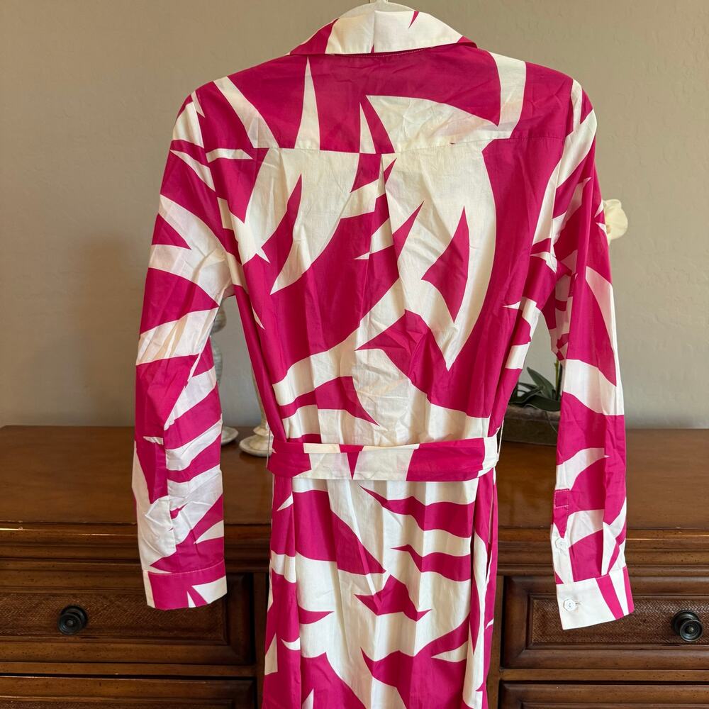 NWT Flora Bea Medora Shirt Dress Pink Pineapple Size S - Picture 6 of 8
